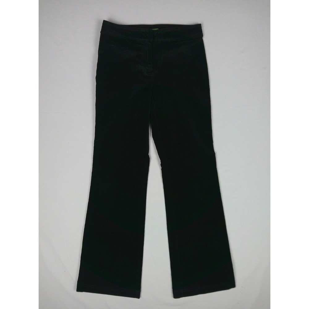 EUC J.Crew Black Velvet Corduroy Bootcut Pants Womens Size 2